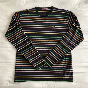 Bape rainbow stripe long sleeve tee